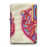 Zippo 540 White Matte Trippy Man Lighter