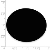 1 1/2 x 1 3/4 Oval Black Anodized Aluminum Plates-Set of 6