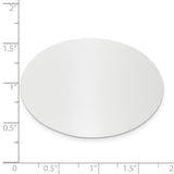1 1/4 x 1 3/4 Oval Polished Aluminum Plates-Set of 6