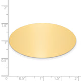 1 x 1 7/8 Oval Polished Brass Plates-Set of 6