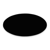1 x 1 7/8 Oval Black Anodized Aluminum Plates-Set of 6