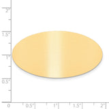 1 x 1 7/8 Oval Satin Brass Plates-Set of 6