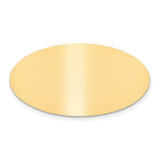 1 x 1 7/8 Oval Satin Brass Plates-Set of 6