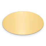 3/4 x 1 1/4 Oval Polished Brass Plates-Set of 6