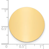 1 x 1 Round Polished Brass Plates-Set of 6