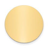 1 x 1 Round Polished Brass Plates-Set of 6