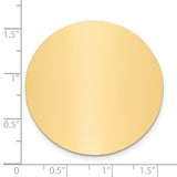 1 1/2 x 1 1/2 Round Polished Brass Plates-Set of 6