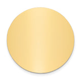 1 1/2 x 1 1/2 Round Polished Brass Plates-Set of 6