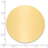 1 3/4 x 1 3/4 Round Solid Brass Plates-Set of 6