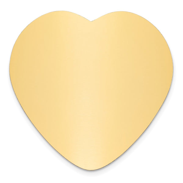 1 7/8 x 1 7/8 Heart Polished Brass Plates-Set of 6