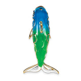 Paradise Dolphin Handcrafted Glass Figurine with 22k Gold Trim
