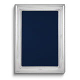 Bilaminate Sterling Silver Double Border Beaded 7.5x9.5 Frame