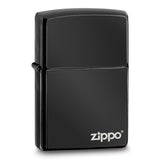 Zippo Logo Ebony Black Lighter
