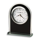 Howard Miller Ebony Luster Black and Silver Finish Quartz Alarm Clock