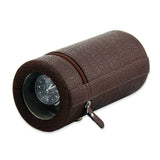 Rotations Brown Croco Texture Faux Leather Travel Watch Winder