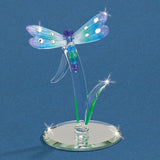 Rainbow Dragonfly Handcrafted Glass Figurine
