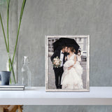 Silver-tone Metal Bamboo 5x7 Frame