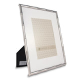 Silver-tone Metal Bamboo 8x10 Frame Matted for 5x7 Photo