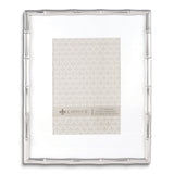 Silver-tone Metal Bamboo 8x10 Frame Matted for 5x7 Photo