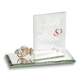 YOU HOLD THE KEY TO MY HEART with Red Crystal Handcrafted Glass Figurine