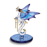 Dragon with Stars Crystal Accented Handcrafted Glass Figurine