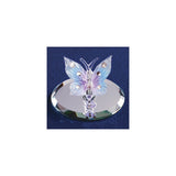 Blue Butterfly with Crystals Handcrafted Glass Figurine