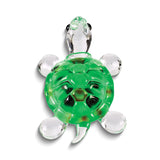 Green Turtle Handcrafted Glass Figurine