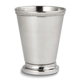 Nickel-plated Stainless Steel Beaded Medium Mint Julep Cup