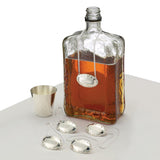 Empire Sterling Silver Plain Liquor Label with 8 inch Chain