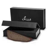 Luxury Giftware Damascus Steel 256 Layer Fixed Blade Lion and Elephant Scrimshaw Handle Knife with Leather Sheath and Gift Box