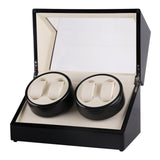 Luxury Watch Winders US Plug 4 Slots Wood Clock