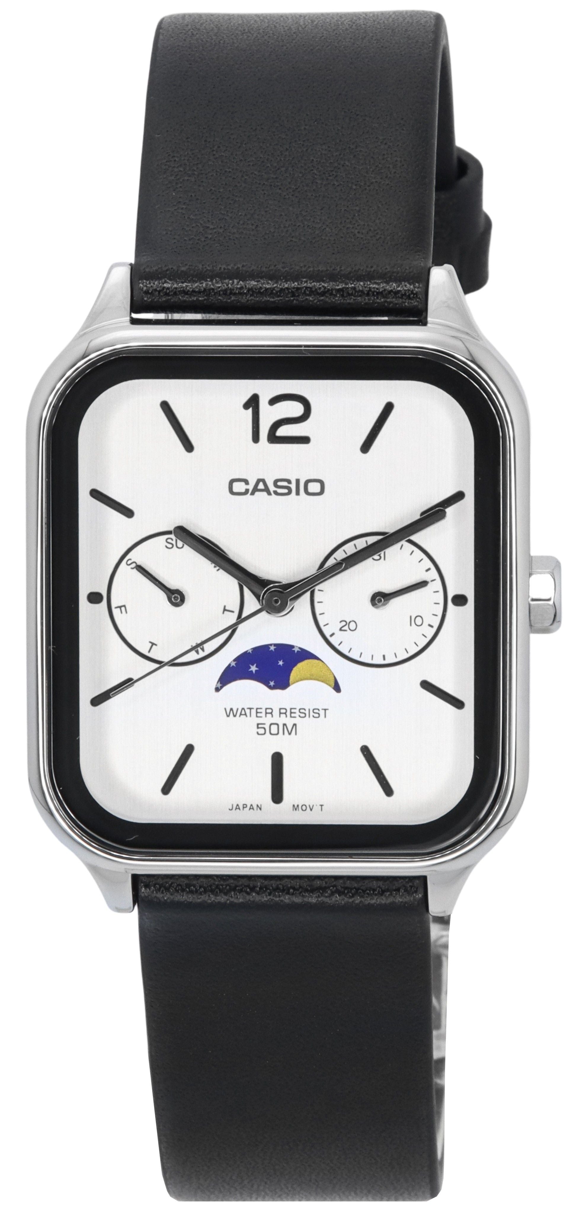 Casio MTP-M305L-7A Moonphase Quartz Men's Watch - Silver for