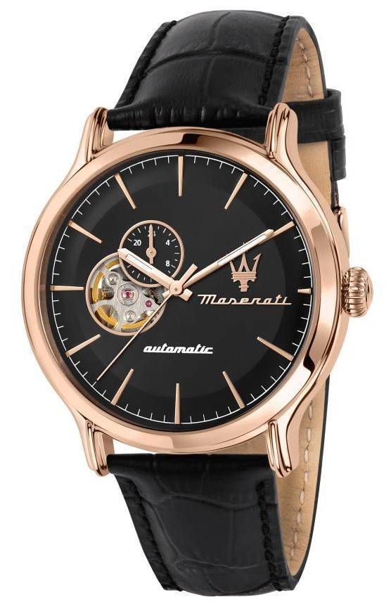 Maserati Epoca Black Open Heart Dial Automatic R8821118009 100M