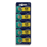 Pkg/5 Type LR44 MuRata Alkaline Battery Tear Strip