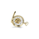 Charles Hubert 14k Gold Finish White Dial Pocket Watch