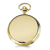 Charles Hubert 14k Gold Finish White Skeleton Dial Pocket Watch