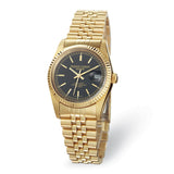 Mens Charles Hubert IP-plated Black Dial Watch