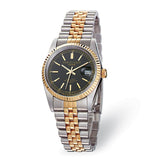 Mens Charles Hubert IP-plated Two-tone Black Dial Watch