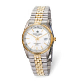 Mens Charles Hubert Two-tone Stainless Steel Silver Dial Watch