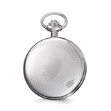 Charles Hubert Stainless Steel White Dial Pocket Watch