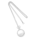 Ladies Charles Hubert Satin Chrome Finish Brass Pendant Watch