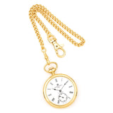 Charles Hubert IP-plated Stainless Open Face Pocket Watch