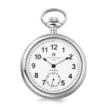 Charles Hubert Stainless Steel Open Face Pocket Watch