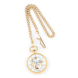 Charles Hubert Gold Finish Brass Open Face Pocket Watch
