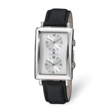 Mens Charles Hubert Dual Time Silver-tone 33x53mm Dial Watch