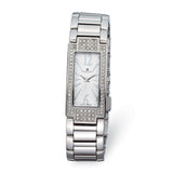 Ladies Charles Hubert Crystal Bezel White Dial 21x46mm Watch