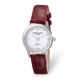 Ladies Charles Hubert Brown Leather Band White Dial Watch