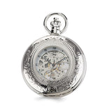Charles Hubert Chrome Finish Brass Window Cover Pocket Watch