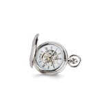 Charles Hubert Chrome Finish Brass Window Cover Pocket Watch