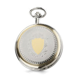 Charles Hubert Gold Finish Brass 2-tone Skeleton Dial Pocket Watch
